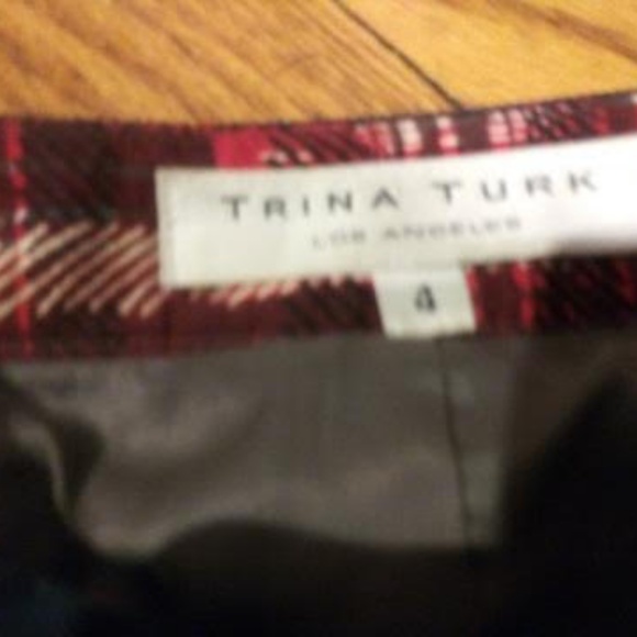 plaid skirk with muti colors   Size 4 Trina Turk - Picture 3 of 3